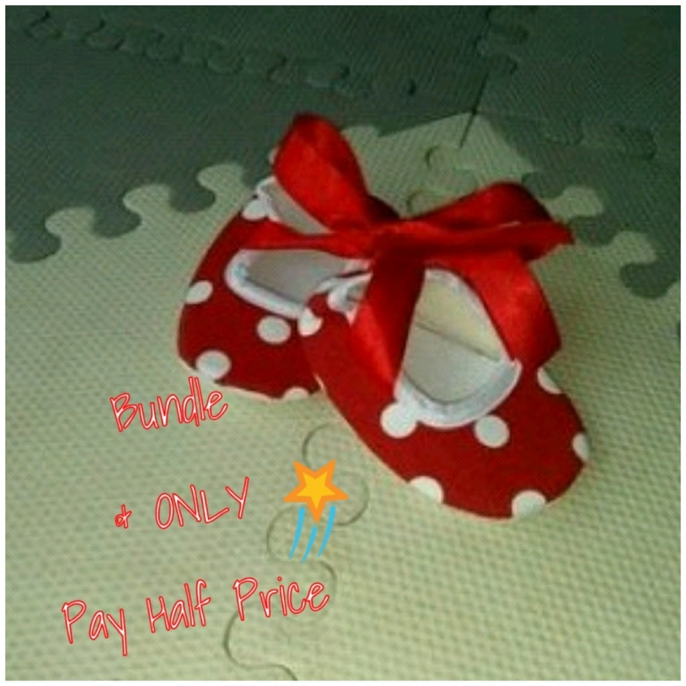 🇱🇷🇱🇷Infant Girls Polka Dot Flat Dress Shoes